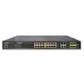 Miniatyrbild 3 av 4: Planet GS-4210-16P4C, Managed, L2+, Gigabit Ethernet (10-100-1000), Ethernet-anslutning, stöder ström över denna port (PoE)