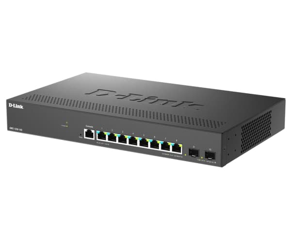D-Link DMS 1250-10S - Switch - L2+ - smart - 8 x 2.5GBase-T + 2 x 10 Gigabit SFP+ - skrivbordsmodell