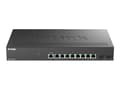 Miniatyrbild 1 av 5: D-Link DMS 1250-10S - Switch - L2+ - smart - 8 x 2.5GBase-T + 2 x 10 Gigabit SFP+ - skrivbordsmodell
