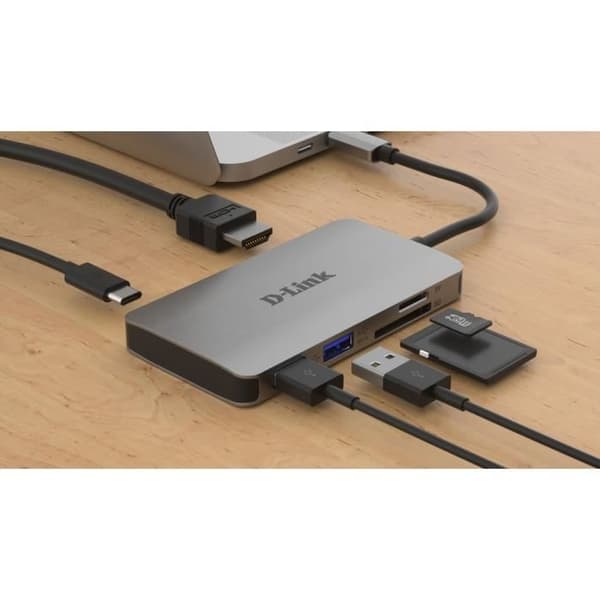USB-C Hub 6-i-1 - D-Link - DUB-M610 - HDMI - 4K Ultra HD - Laddning 100 W