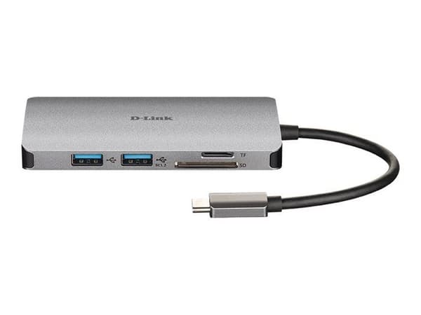 USB-C Hub 6-i-1 - D-Link - DUB-M610 - HDMI - 4K Ultra HD - Laddning 100 W
