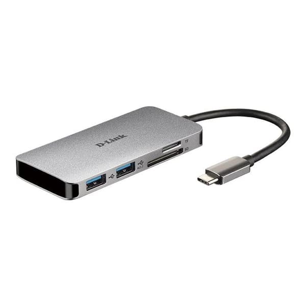 USB-C Hub 6-i-1 - D-Link - DUB-M610 - HDMI - 4K Ultra HD - Laddning 100 W