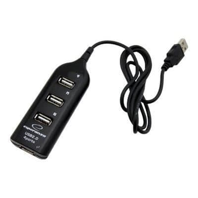 Koncentrator (hub) - ESPERANZA - Hub 4 Porty EA116 USB 2.0 - USB-driven - 4 portar - Desktop