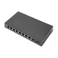 Miniatyrbild 1 av 4: DIGITUS-switch - 8 RJ45-portar 10/100/1000 Mbit/s + 2 SFP-portar 1 Gbit/s - Ohanterad - Auto MDI/MDI-X