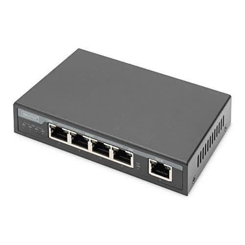Förlängare - DIGITUS - GIGABIT POE INDOOR - 4 portar - 85W 100M förlängning - Plug and Play