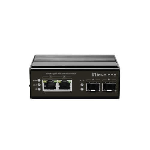 LEVELONE IGP-0432 Gigabit Ethernet ohanterad nätverksswitch - 2 RJ-45-portar - PoE - 8 Gbit/s