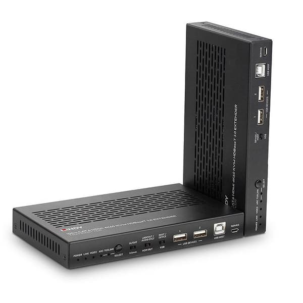 LINDY KVM HDMI 4K60 extender över RJ45 HDBaseT 3.0 upp till 100m - Ljud / IR / RS232