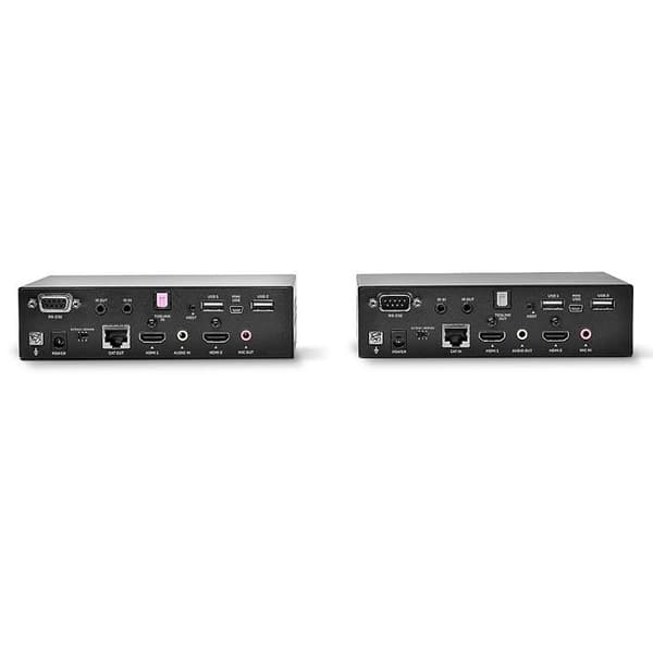 HDMI KVM Extender - HDBaseT - Dubbel huvud - 100m - USB - IR - RS232
