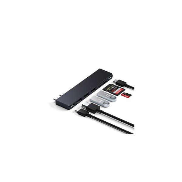 USB-C Hub - Satechi - Pro Slim - 6 portar - HDMI 4K - Modern aluminiumdesign
