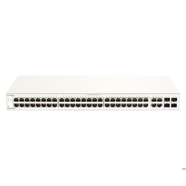 d-link nuclias cloud-smart + switch 48 gigabit port med 1y licens blackRouter, Wifi, Network D-Link DBS-2000-52. Sorts Grå