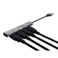 Miniatyrbild 1 av 6: Mini USB Hub - TRUST - Halyx - 4 portar - USB 2.0 - Grå färg