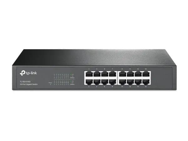 TP-Link TL-SG1016D 16-Port Gigabit Switch - Switch - ikke-styrt - 16 x 10/100/1000 - stasjonær