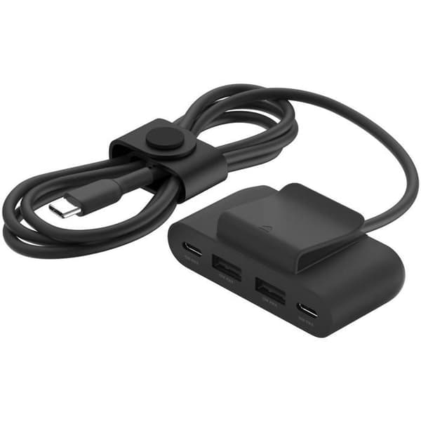 TELEFON, smartphonetillbehör, batteriladdare, Belkin 4-portars USB Power Ext 2xc 2xa 30w Bk4 USB-portar till