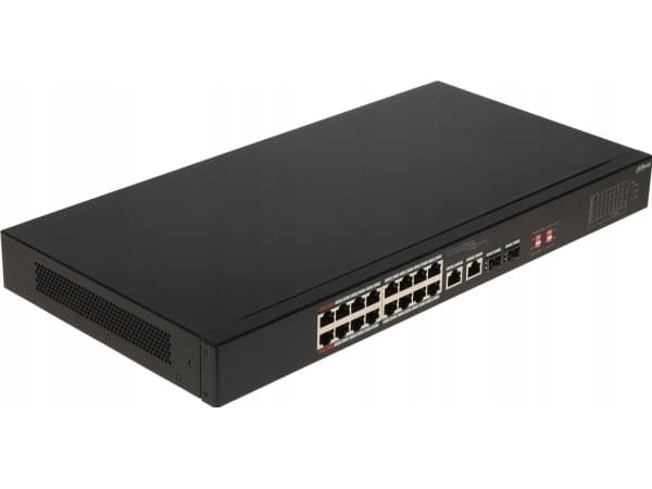 Switch niezarządzalny Dahua S3218-16ET-135 16x10/100M 2x10/100/1000M PoE 2xSFP Combo