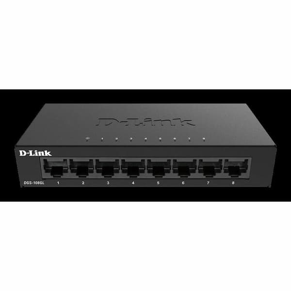 Switch D-Link DGS-108GL Svart Svart