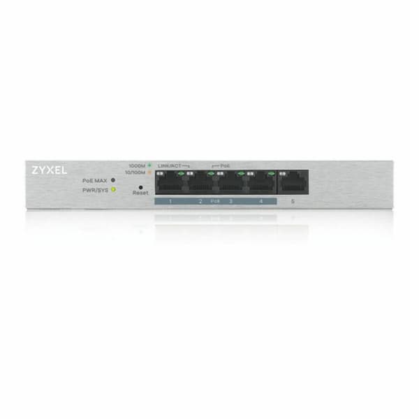 Switch ZyXEL GS1200-5HP RJ-45 PoE Grå