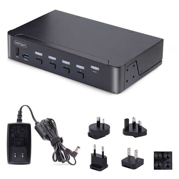 Startech D86a2-4-port-8k-kvm Switch Svart