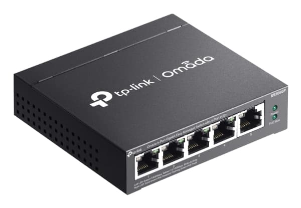 TP-Link Omada ES205GP, Administreret, Gigabit Ethernet (10/100/1000), Strøm over Ethernet (PoE), Kan monteres på væggen