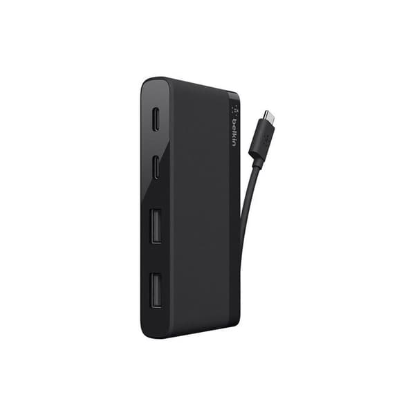 USB Hub - Ej specificerad - 4 portar - 2 USB-C - 2 USB-A - Kompakt och kabellagring