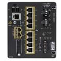 Miniatyrbild 2 av 3: 8 x 10/100/1000 + 2 x Gigabit SFP hanterad switch, DIN-skena montering, DC-strömförsörjning.