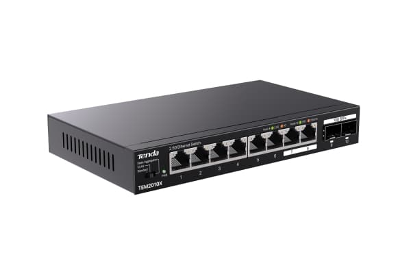 Tenda TEM2010X, 2.5G Ethernet (100/1000/2500), Skrivbord