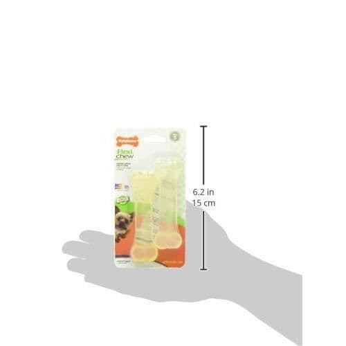 Tuggleksak - Nylabone - Set med 2 - Smaker av nötkött/kyckling - För mindre aggressiva hundar - Mjuka material