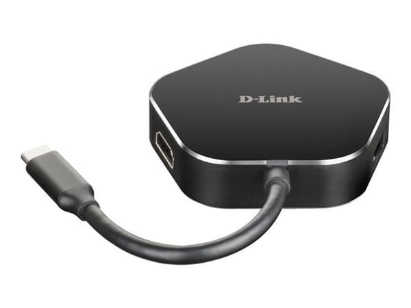 USB-C-hubb - D-Link - DUB-M420 - 4-i-1 - HDMI 4K - Laddning 60W - 4 portar
