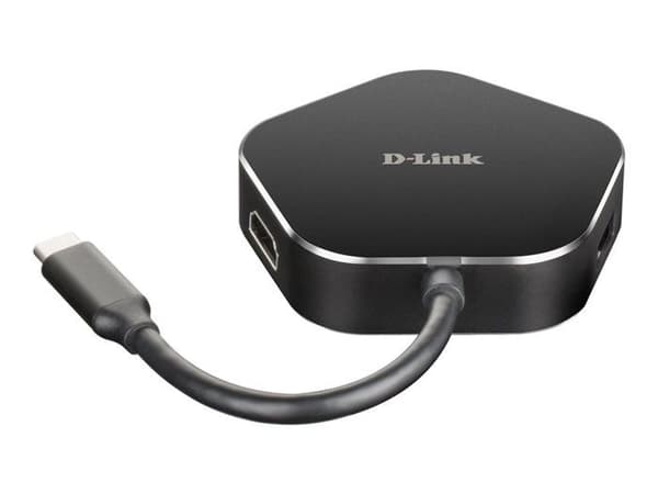 USB-C-hubb - D-Link - DUB-M420 - 4-i-1 - HDMI 4K - Laddning 60W - 4 portar