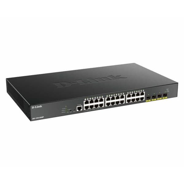 Switch - D-Link - DGS 1250-28XMP - 24 portar Giga Poe - 4x10G SFP+ - Rackmonterbar