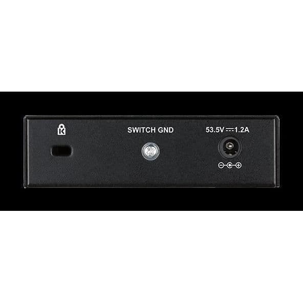 D-LINK DGS-1005P Desktop Switch - 5-Port Gigabit PoE+ - Svart Svart