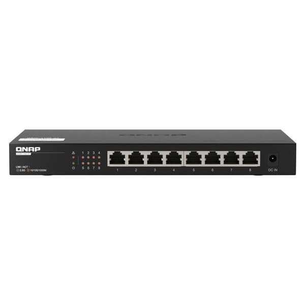 Switch Multi-Giga - QNAP - QSW-1108-8T - 8 portar RJ45 - Icke hanterad - 2,5GbE Svart