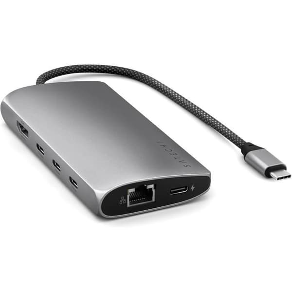 Multiport USB-C Adapter - Satechi - 8K - Ethernet - 3 Portar - Elegant Design