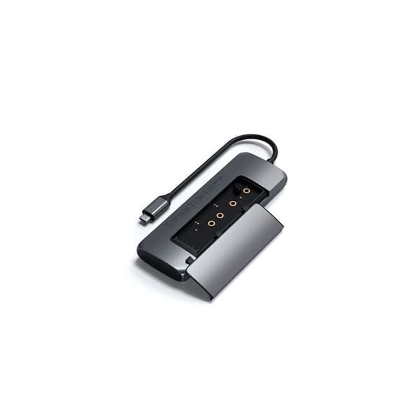 USB-C-hub - Satechi - 4 i 1 - Inbyggd SSD - HDMI 4K - USB-C PD uppladdning 100W