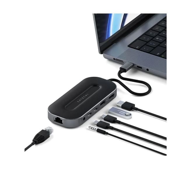 USB-4 Hub - Satechi - 6 i 1 - Ethernet 2.5G - 6 portar - Kompatibel med flertalet enheter
