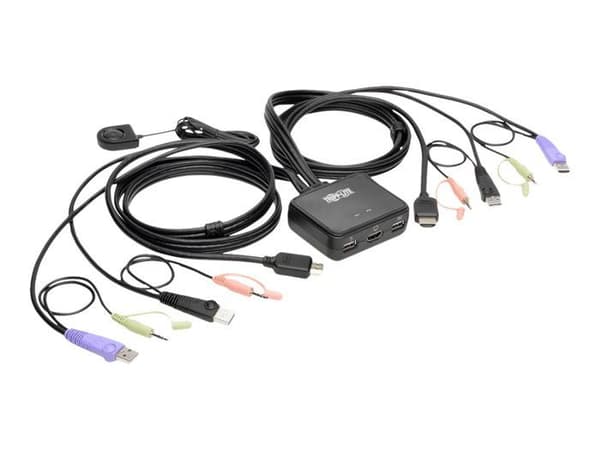 KVM-switch - EATON - 2 USB-portar - 1920x1200 upplösning - Integrerade kablar - Fjärrväxling