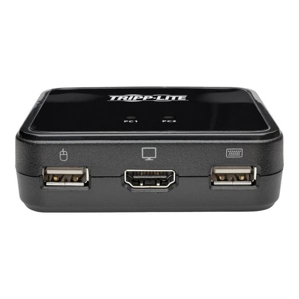 KVM-switch - EATON - 2 USB-portar - 1920x1200 upplösning - Integrerade kablar - Fjärrväxling Svart