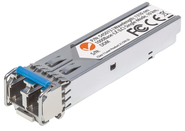 Intellinet Transceiver Module Optical, Gigabit Fiber SFP, 1000Base-Lx (LC) Single-Mode Port, 10 km, MSA-kompatibel, Motsvarande Cisco GLC-LH-SM, Fiber
