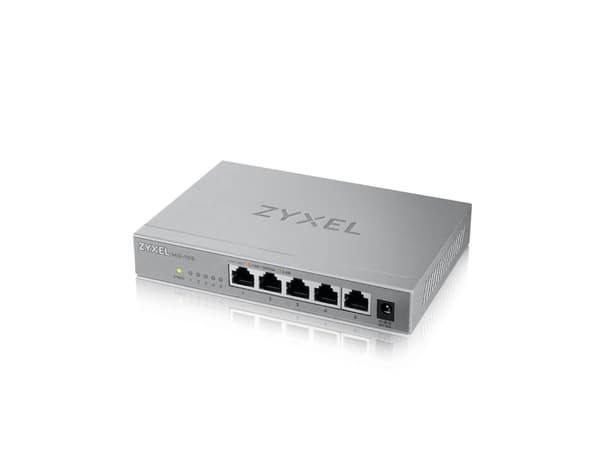 Zyxel XMG-100 Series XMG-105 - Switch - ustyrt - 5 x 100/1000/2.5G + 1 x Gigabit SFP / 10 Gigabit SFP+ - stasjonær, veggmonterbar