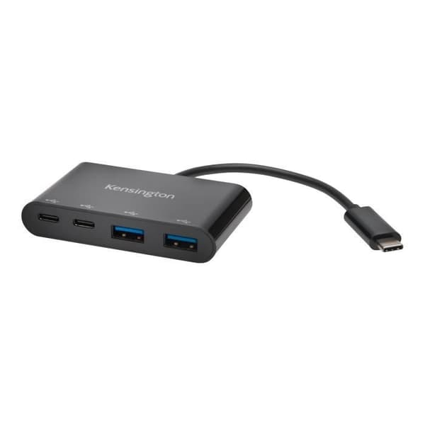 USB Hub - KENSINGTON - CH1000 - 4 USB 3.1-portar - USB Typ C - Extern - Svart