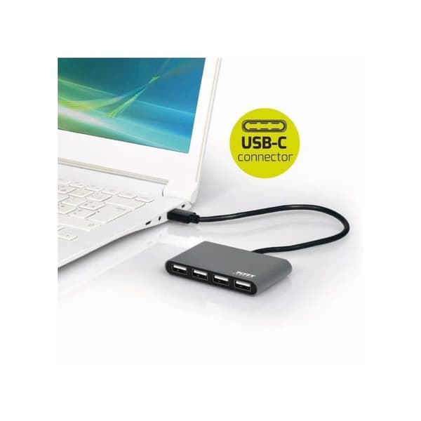 port anslut usb hub 4 port usb 2.0 till typ c