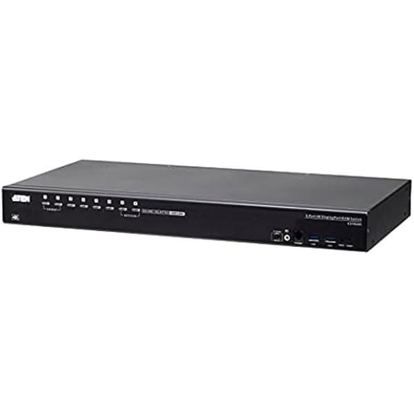 KVM - ATEN - CS19208 - 8 portar - USB 3.0 - 4K-upplösning - Kaskadbar Svart