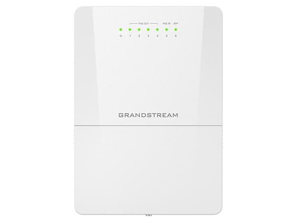 Grandstream GWN7710 Series GWN7710R - Switch - Administrerad - 5 x 10/100/1000 (PoE) + 1 x 1/2.5G SFP - pålmonterbar, väggmonterbar, DIN-skenmonterba