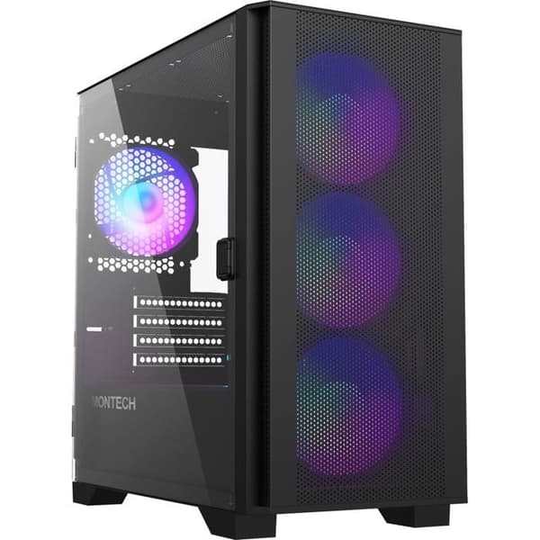 Micro-ATX-fodral - MONTECH - Air 100 ARGB - Härdat glas - Svart - ARGB-belysning