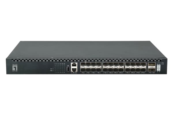 LevelOne XQS-3126, Håndtert, L3, Rack-montering Sort