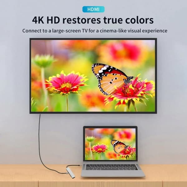 ADAPTER 6w1 USB-C Thunderbolt 3 HDMI 4K MacBook M1