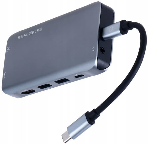Adapter HUB USB-C HDMI VGA LAN MacBook Station 10in1