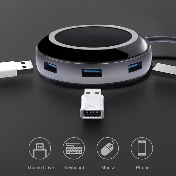 Induktionsladdare + USB-C HUB 3.0 HDMI LAN-adapter