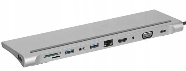 ADAPTERHUB USB-C HDMI VGA SD 3xUSB MACBOOK 11w1