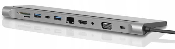 ADAPTERHUB USB-C HDMI VGA SD 3xUSB MACBOOK 11w1