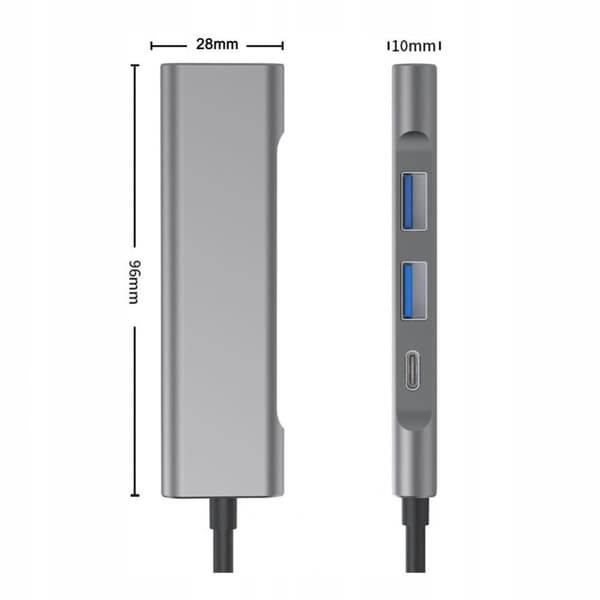 HUB USB-C ADAPTER HDMI USB 3.0 PD MacBook M1 4w1